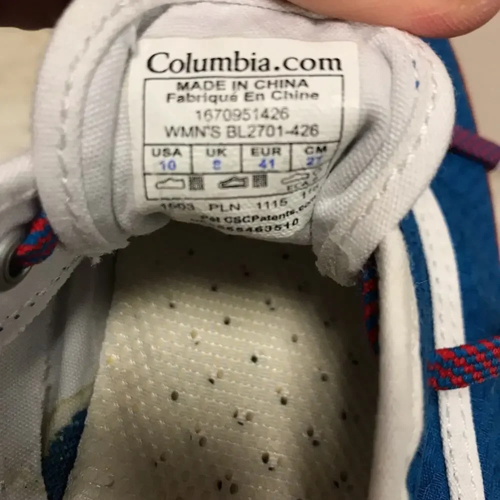 Columbia canvas lace up slip on low top sneakers size 10